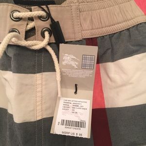 NWT Burberry Boys’ Check Swim Trunks – Size 10Y
